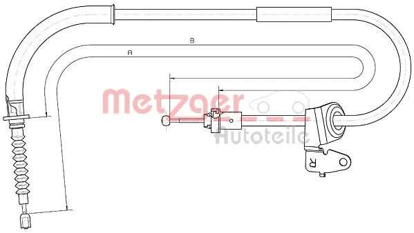 34406770868 BMW Трос ручника задній правий