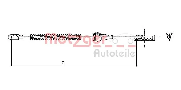 9127527 General Motors Трос ручного гальма задній, правий/лівий