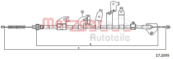Купити 5202542 Adriauto Трос ручного гальма задній, правий