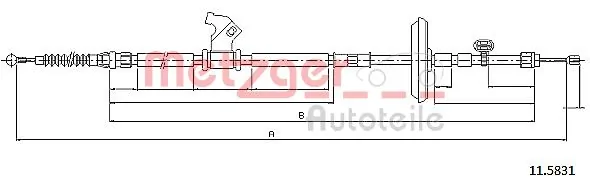 Трос стоянкового гальма задній лівий Linex LIN320212 ціна, від 18.17 USD