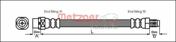 Шланг гальмівний передній BMW 3 