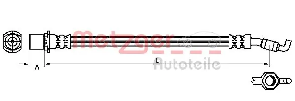 Шланг гальмівний передній Toyota Corolla VERSO мінівен (R10) (2004 - 2009) ціна, від 7.65 USD