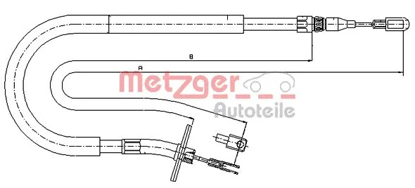 Трос стоянкового гальма задній лівий SPC ME17 ціна, від 13.13 USD