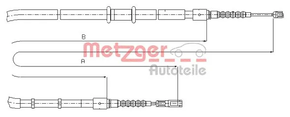 Трос ручного гальма задній, правий/лівий Adriauto AD030234 ціна, від 11.53 USD