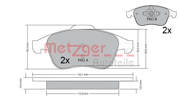  Передні тормозні колодки Renault Megane 3