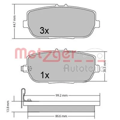 Купити 6000615057 Fiat/Alfa/Lancia Задні колодки