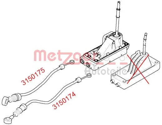 Трос перемикання передач, вибору передачі Ekimpar B03080565 ціна, від 29.22 USD
