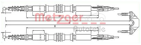 Трос ручного гальма задній, правий/лівий General Motors 9191143 ціна, від 24.64 USD