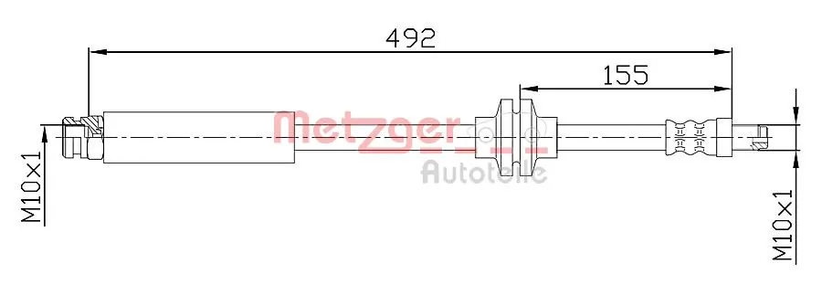 Шланг гальмівний задній Polcar PHB642 ціна, від 6.39 USD