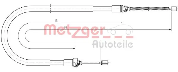 Трос ручного гальма задній, правий/лівий Adriauto AD3502001 ціна, від 7.88 USD