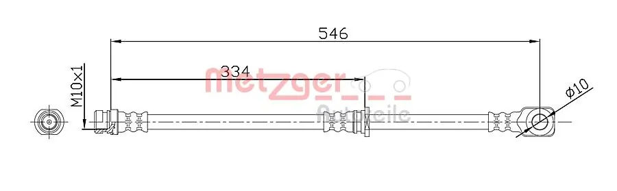 Гнучка гальмівна трубка задня Chrysler 04650A701