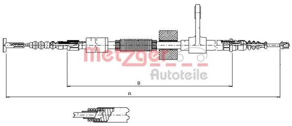 Трос стоянкового гальма задній лівий Cavo 1102611 ціна, від 12.25 USD