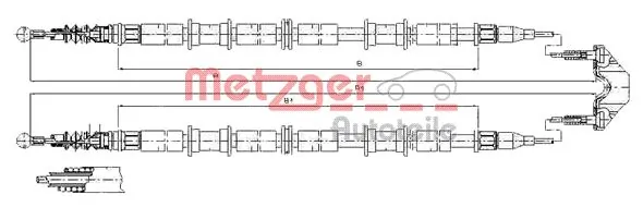 Трос ручного гальма задній, правий/лівий Adriauto AD3302121 ціна, від 25.17 USD