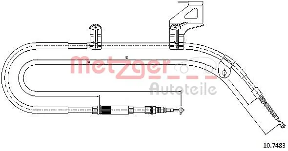 Трос ручного гальма задній, правий Adriauto AD550285 ціна, від 21.68 USD