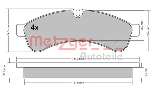 504232980 Iveco Колодки гальмівні задні, дискові