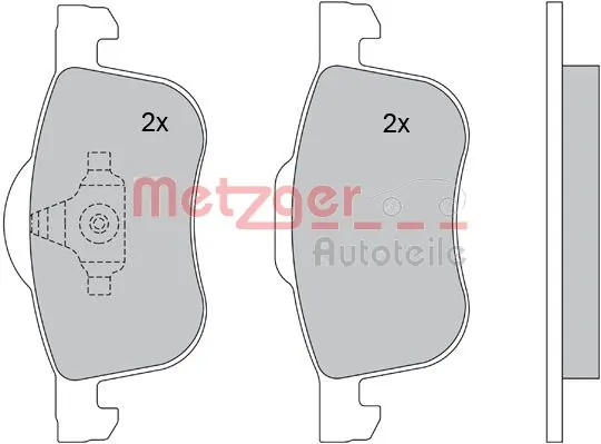 Передні тормозні колодки 1170013 Metzger
