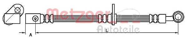 Купити FT1070 K&K Шланг гальмівний передній, правий