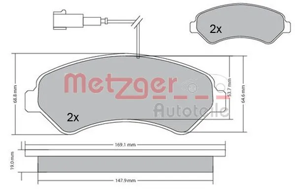 425376 Peugeot/Citroen Передні гальмівні колодки