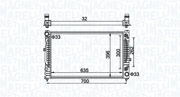 BM1855 Magneti Marelli Радіатор охолодження двигуна