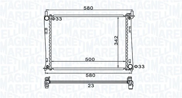 Радіатор основний Magneti Marelli BM1526 ціна, від 51.65 USD