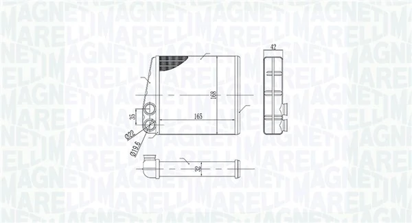 BR440 Magneti Marelli Радіатор опалювача салону