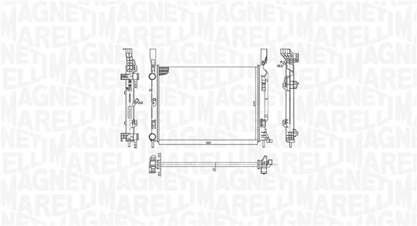 350213142600 Magneti Marelli Радіатор охолодження двигуна