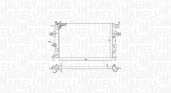 350213970000 Magneti Marelli Радіатор охолодження двигуна