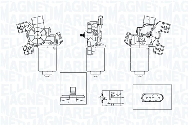 Двигун склоочисника лобового скла (трапеції) 6H2217508AA Land Rover