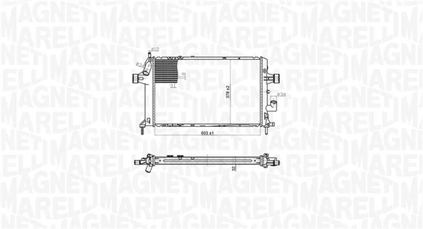 Купити BM1767 Magneti Marelli Радіатор двигуна
