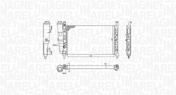 Радіатор охолодження Fiat/Alfa/Lancia 46551218