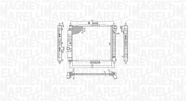 350213891000 Magneti Marelli Радіатор охолодження двигуна