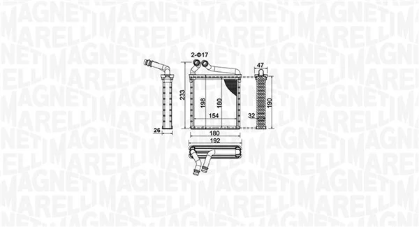 350218442000 Magneti Marelli Радіатор опалювача салону