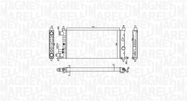 350213776000 Magneti Marelli Радіатор охолодження двигуна