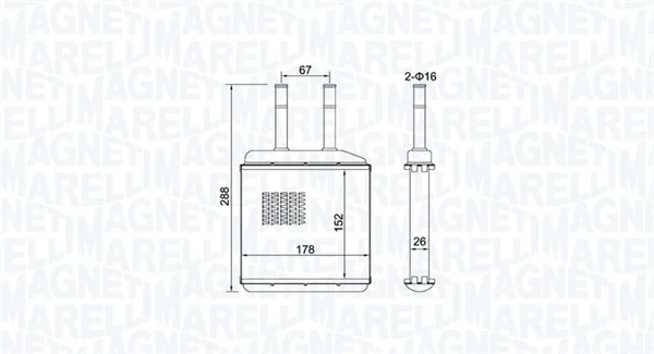 Радіатор обігрівача Magneti Marelli BR420