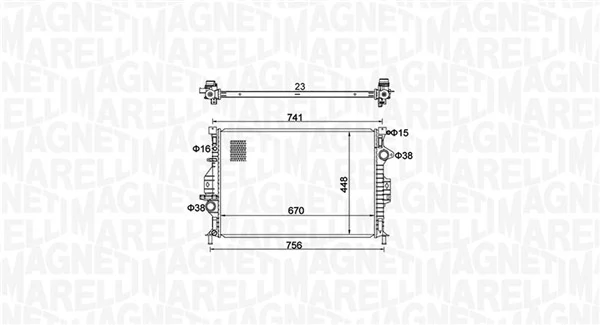 350213157700 Magneti Marelli Радіатор охолодження двигуна