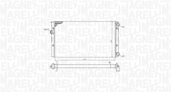 350213191100 Magneti Marelli Радіатор охолодження двигуна