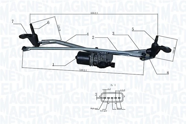064351758010 Magneti Marelli Трапеція склоочисника