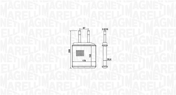 BR420 Magneti Marelli Радіатор опалювача салону