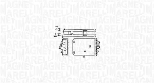 350218491000 Magneti Marelli Радіатор опалювача салону
