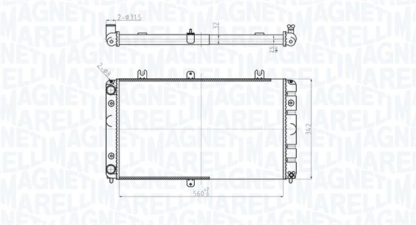 Купити BM1814 Magneti Marelli Радіатор двигуна