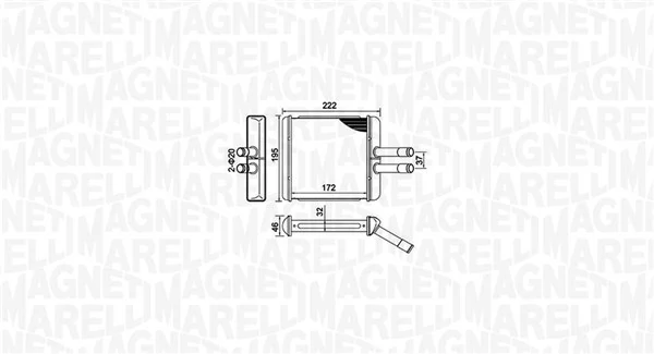 BR429 Magneti Marelli Радіатор опалювача салону