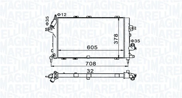 Радіатор основний Magneti Marelli BM1534 ціна, від 61.40 USD