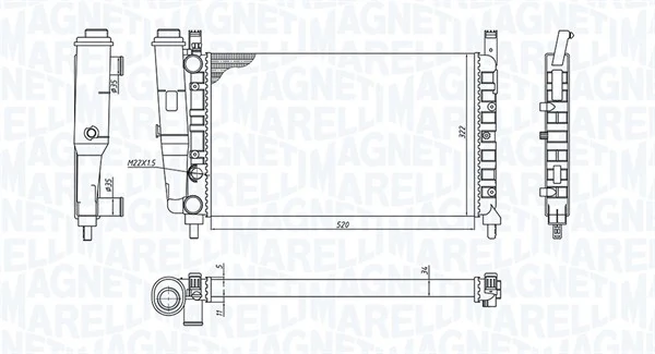 Радіатор 46551218 Fiat/Alfa/Lancia
