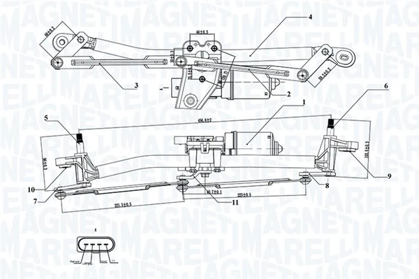 Трапеція щіток лобового скла Fiat/Alfa/Lancia 51727384 ціна, від 68.92 USD