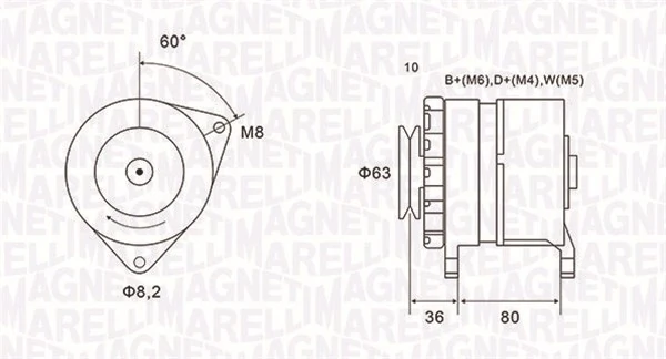 Генератор Magneti Marelli 943305601010 ціна, від 113.12 USD