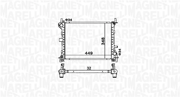 350213160300 Magneti Marelli Радіатор охолодження двигуна