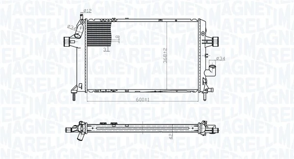 Радіатор основний Magneti Marelli BM1767 ціна, від 74.37 USD