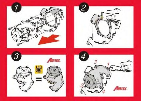 Помпа охолодження Airtex 1608 ціна, від 25.77 USD