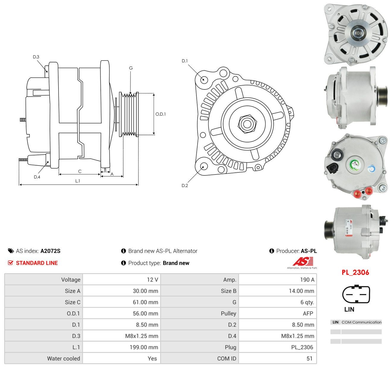 Генератор Porsche Cayenne II позашляховик (92A) (2010 - 2026) ціна, від 442.04 USD