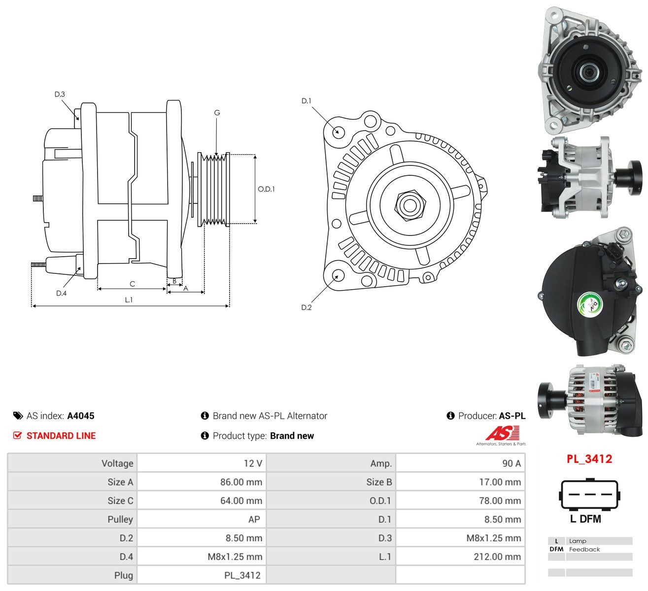 Генератор Case E019083A ціна, від 110.29 USD